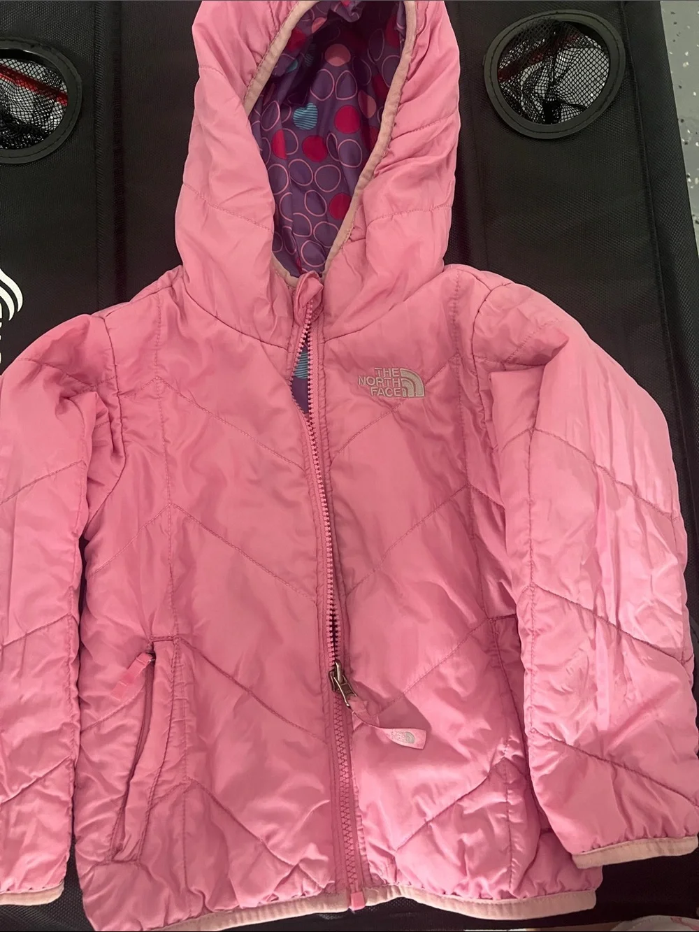 The North Face Purple Pink Dot-Print Hooded Jacket